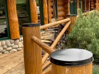 Guy Blasetti Interior log railing and stairs2