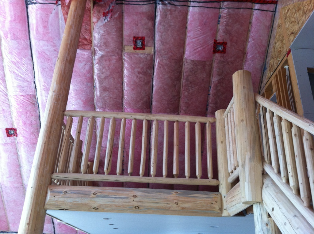 Guy Blasetti Interior log railing and stairs2